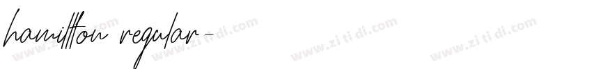 hamillton regular字体转换